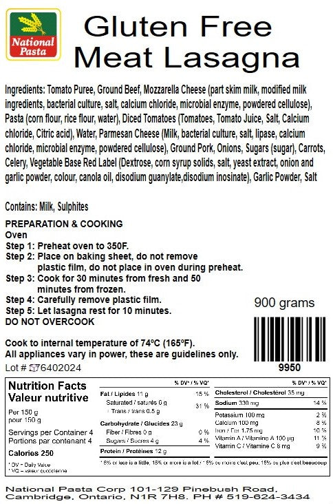 Gluten-Free Meat Lasagna
