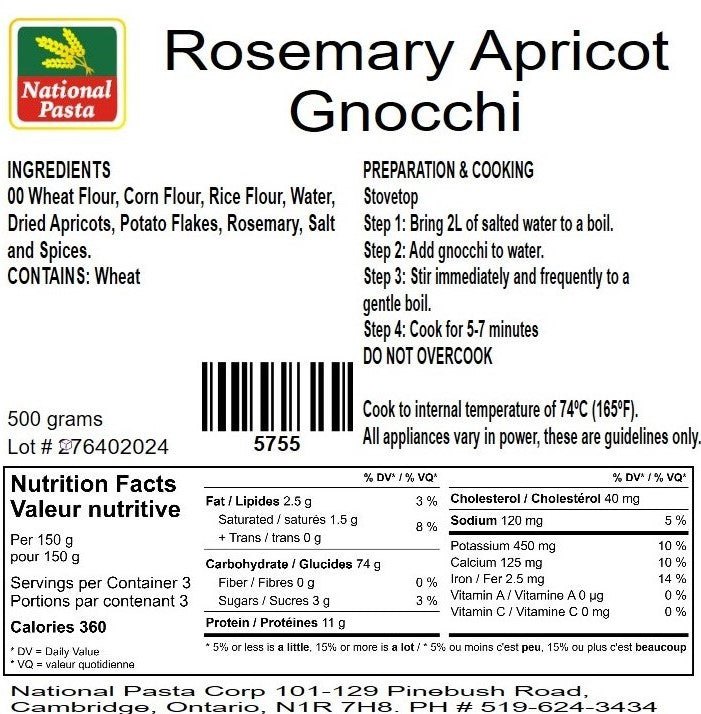 Rosemary & Apricot Gnocchi